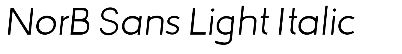 NorB Sans Light Italic